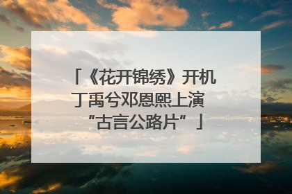 《花开锦绣》开机 丁禹兮邓恩熙上演“古言公路片”