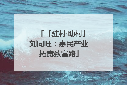「驻村·助村」刘同旺：惠民产业拓宽致富路