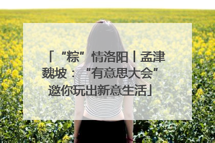 “粽”情洛阳丨孟津魏坡：“有意思大会”邀你玩出新意生活