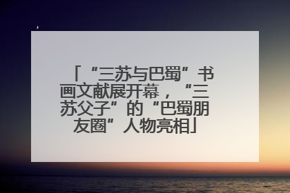 “三苏与巴蜀”书画文献展开幕，“三苏父子”的“巴蜀朋友圈”人物亮相