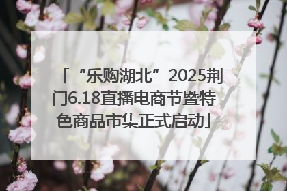 “乐购湖北”2025荆门6.18直播电商节暨特色商品市集正式启动
