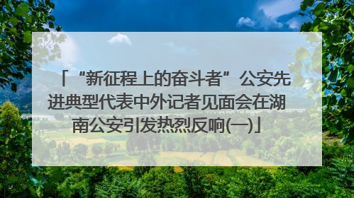 “新征程上的奋斗者”公安先进典型代表中外记者见面会在湖南公安引发热烈反响(一)