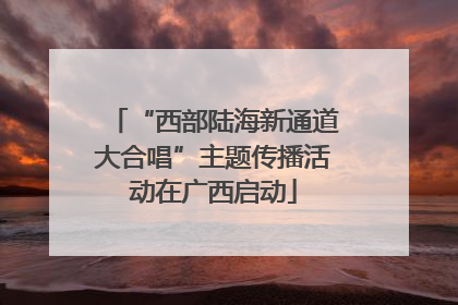 “西部陆海新通道大合唱”主题传播活动在广西启动