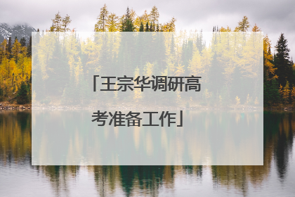 王宗华调研高考准备工作