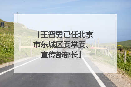 王智勇已任北京市东城区委常委、宣传部部长
