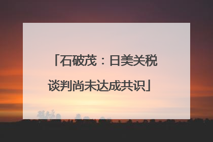 石破茂：日美关税谈判尚未达成共识
