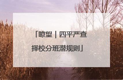 瞭望｜四平严查择校分班潜规则