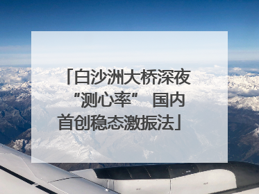 白沙洲大桥深夜“测心率” 国内首创稳态激振法