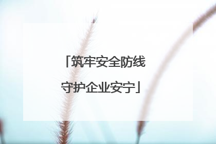 筑牢安全防线 守护企业安宁