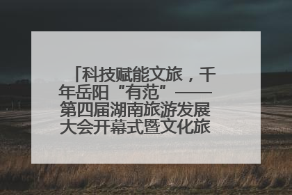 科技赋能文旅，千年岳阳“有范”——第四届湖南旅游发展大会开幕式暨文化旅游推介会侧记