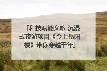 科技赋能文旅 沉浸式夜游项目《今上岳阳楼》带你穿越千年
