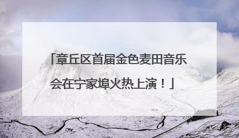 章丘区首届金色麦田音乐会在宁家埠火热上演！