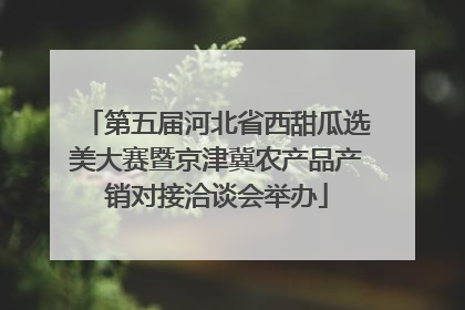 第五届河北省西甜瓜选美大赛暨京津冀农产品产销对接洽谈会举办