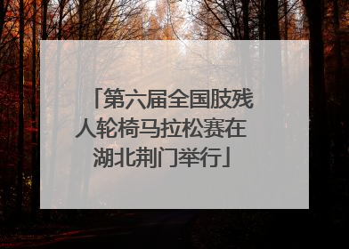 第六届全国肢残人轮椅马拉松赛在湖北荆门举行