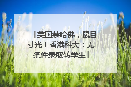 美国禁哈佛，鼠目寸光！香港科大：无条件录取转学生