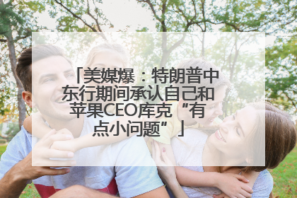 美媒爆：特朗普中东行期间承认自己和苹果CEO库克“有点小问题”