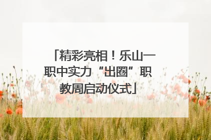 精彩亮相！乐山一职中实力“出圈”职教周启动仪式