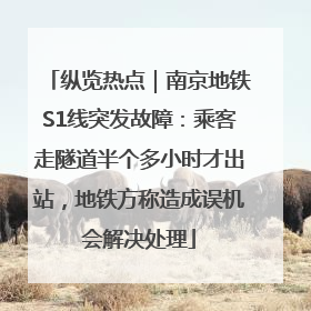 纵览热点｜南京地铁S1线突发故障：乘客走隧道半个多小时才出站，地铁方称造成误机会解决处理