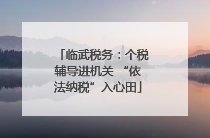 临武税务：个税辅导进机关 “依法纳税”入心田