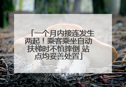 一个月内接连发生两起！乘客乘坐自动扶梯时不慎摔倒 站点均妥善处置