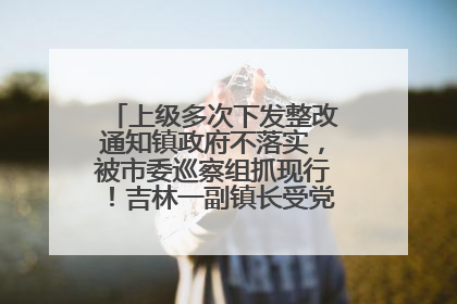 上级多次下发整改通知镇政府不落实，被市委巡察组抓现行！吉林一副镇长受党内警告处分