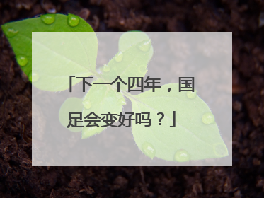 下一个四年，国足会变好吗？