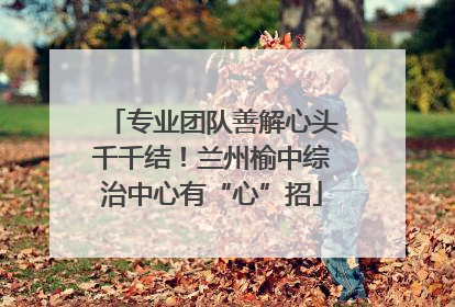 专业团队善解心头千千结！兰州榆中综治中心有“心”招