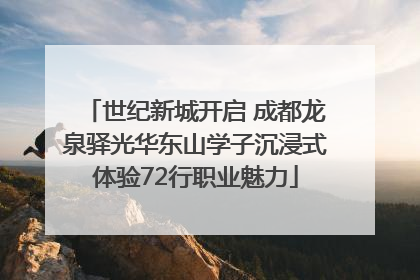 世纪新城开启 成都龙泉驿光华东山学子沉浸式体验72行职业魅力