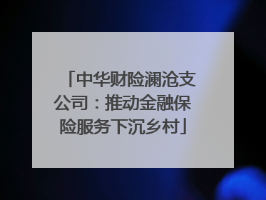 中华财险澜沧支公司：推动金融保险服务下沉乡村
