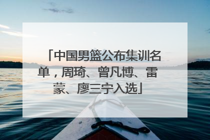 中国男篮公布集训名单，周琦、曾凡博、雷蒙、廖三宁入选