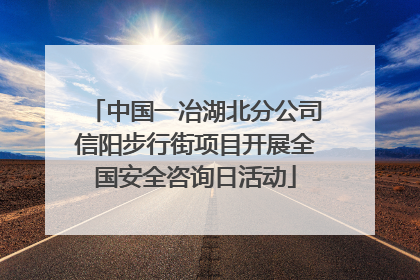 中国一冶湖北分公司信阳步行街项目开展全国安全咨询日活动