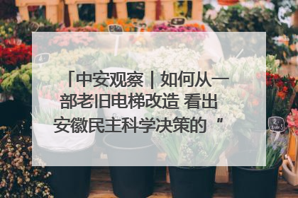 中安观察｜如何从一部老旧电梯改造 看出安徽民主科学决策的“高分秘诀”？