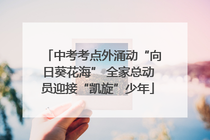 中考考点外涌动“向日葵花海” 全家总动员迎接“凯旋”少年