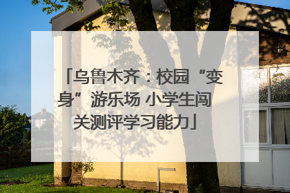 乌鲁木齐：校园“变身”游乐场 小学生闯关测评学习能力