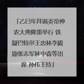 乙巳年拜谒炎帝神农大典隆重举行 铁凝巴特尔王忠林李殿勋张志军林中森等出席 孙伟主持