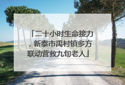 二十小时生命接力，新泰市禹村镇多方联动营救九旬老人