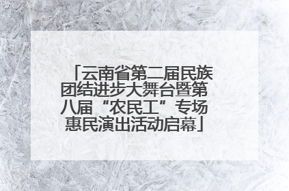 云南省第二届民族团结进步大舞台暨第八届“农民工”专场惠民演出活动启幕