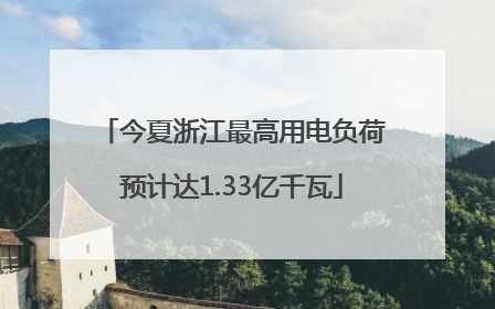 今夏浙江最高用电负荷预计达1.33亿千瓦