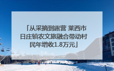 从采摘到露营 莱西市日庄镇农文旅融合带动村民年增收1.8万元