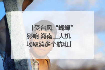 受台风“蝴蝶”影响 海南三大机场取消多个航班