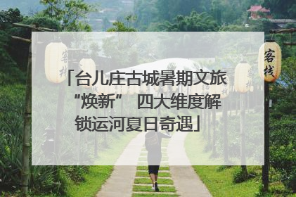 台儿庄古城暑期文旅“焕新” 四大维度解锁运河夏日奇遇
