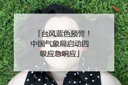 台风蓝色预警！中国气象局启动四级应急响应