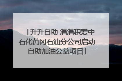 升升自助 涓涓积爱中石化黄冈石油分公司启动自助加油公益项目