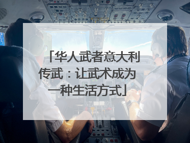 华人武者意大利传武：让武术成为一种生活方式