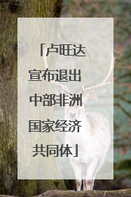 卢旺达宣布退出中部非洲国家经济共同体
