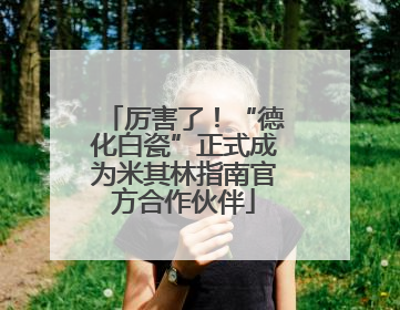 厉害了！“德化白瓷”正式成为米其林指南官方合作伙伴