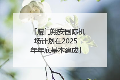 厦门翔安国际机场计划在2025年年底基本建成