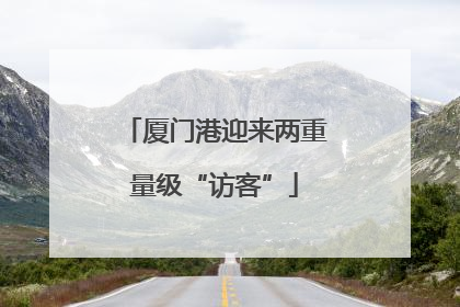 厦门港迎来两重量级“访客”