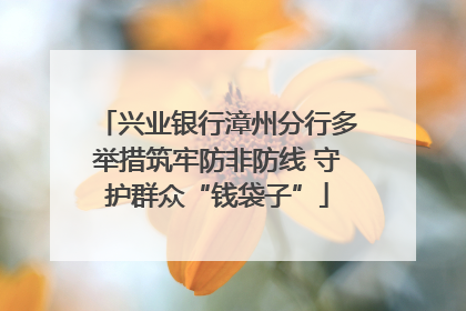 兴业银行漳州分行多举措筑牢防非防线 守护群众“钱袋子”