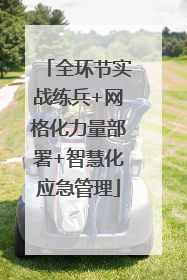 全环节实战练兵+网格化力量部署+智慧化应急管理